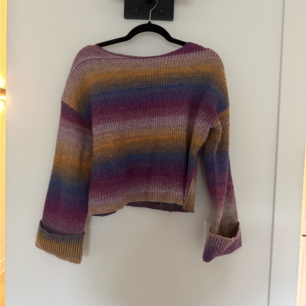 Wildfox Multicolor Boatneck Knit Sweater